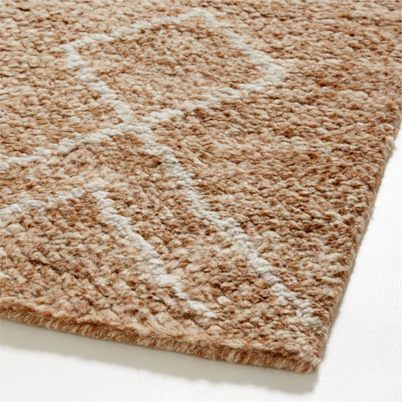 Algiers Wool Hand-Knotted Sand Brown Area Rug 6'x9' - image 5 of 6