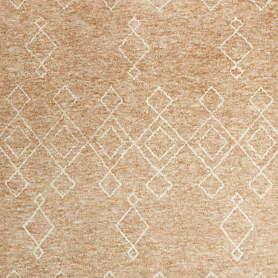 Algiers Wool Hand-Knotted Sand Brown Area Rug 6'x9'