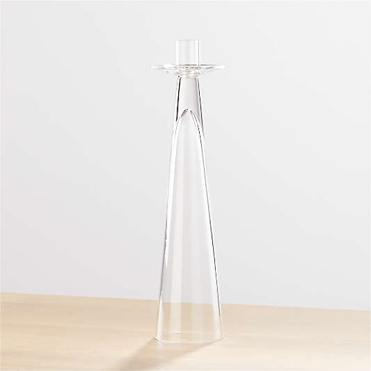 Alina Small Glass Taper Candle Holder