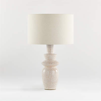 Alina Table Lamp With Linen Drum Shade, Drum Shade Table Lamp