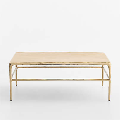 Alira Bronze Cast Aluminum 40" Square Coffee Table