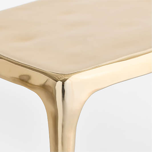 Alira Polished Brass Cast Aluminum 50" Console Table