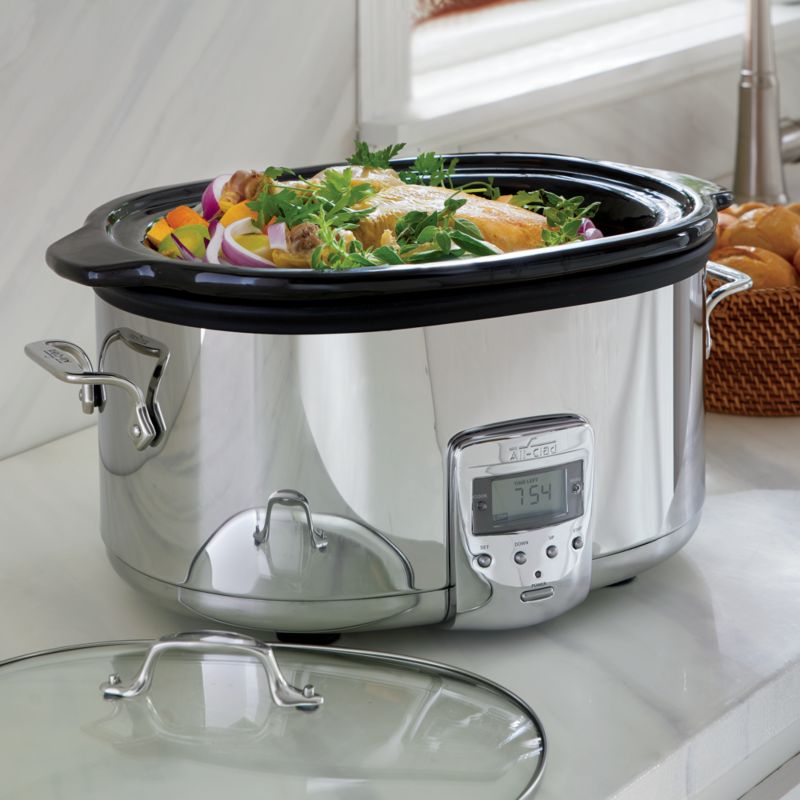 All-Clad 7-Quart Deluxe Slow Cooker with Aluminum Insert + Reviews, Crate  & Barrel