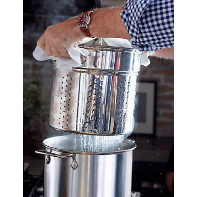 All-Clad 8-Qt. Stainless Steel Multipot with Perforated Insert and Steamer  Basket + Reviews, Crate & Barrel