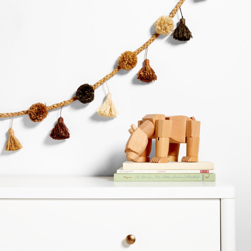 All Across Africa Brown Pom Pom Garland - image 0 of 6