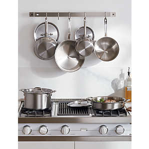 Crate&Barrel Crate & Barrel EvenCook Core™ 3.5 Qt. Stainless Steel Everyday  Pan with Lid