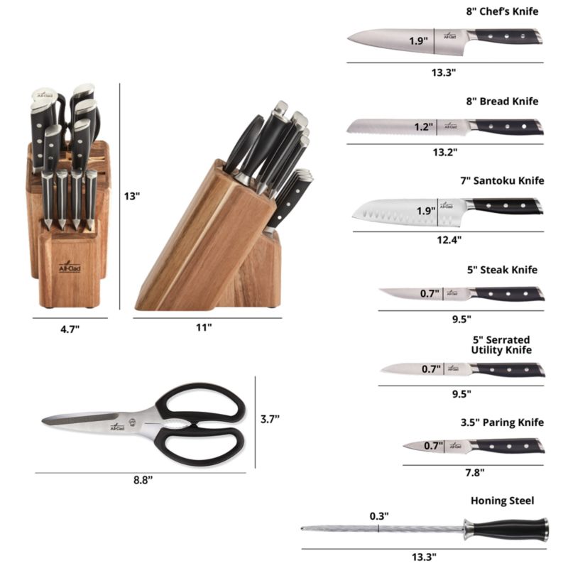 All-Clad ® Forged 12-Piece Knife Block Set