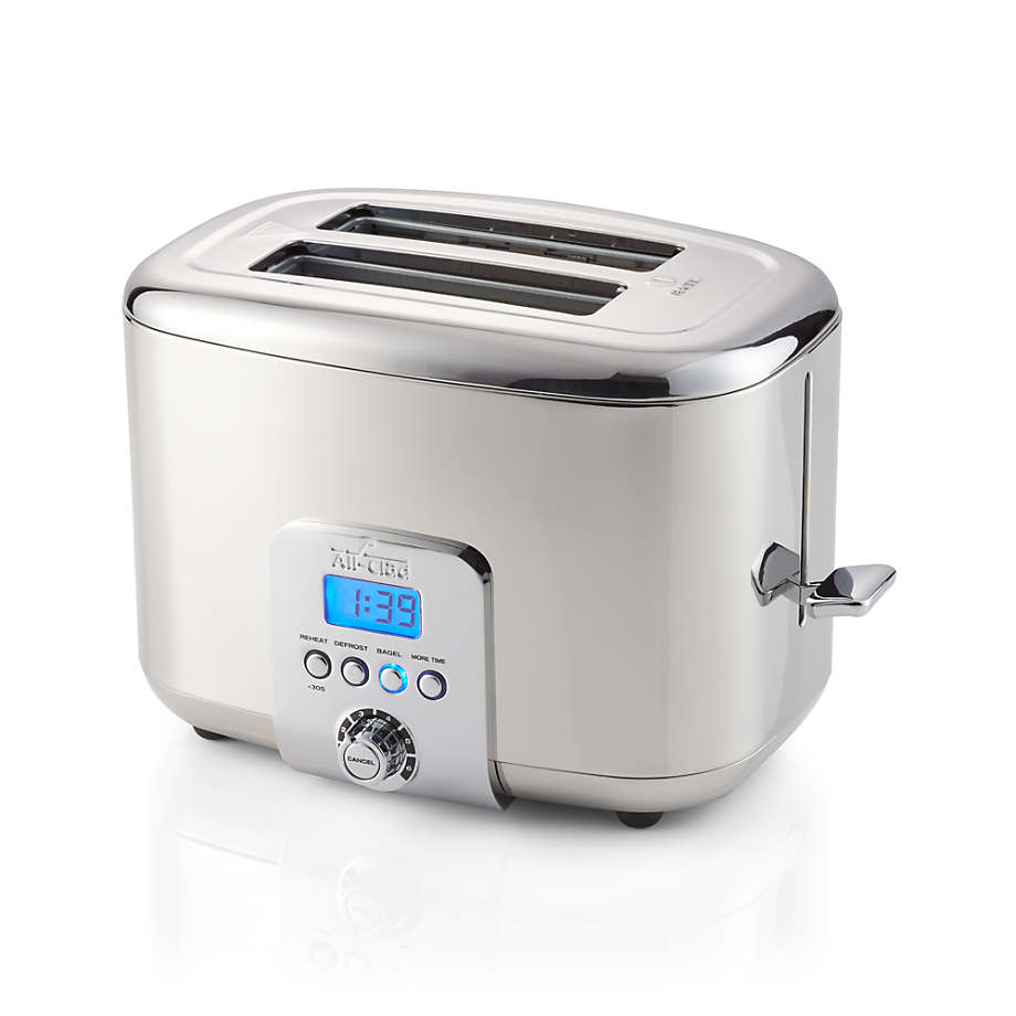 All Clad 2 Slice Stainless Steel Toaster Reviews Crate Barrel