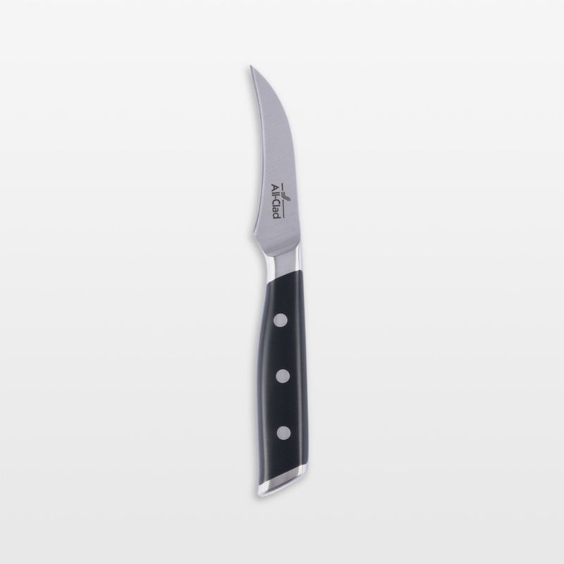 Pampered Chef 3 Stainless Serrated, cleaver, Curved Edge Knives Green