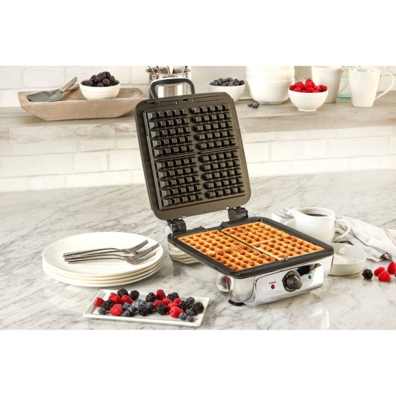 All-Clad ® 4-Slice Stainless Steel Waffle Maker with Removable Plates - image 7 of 12