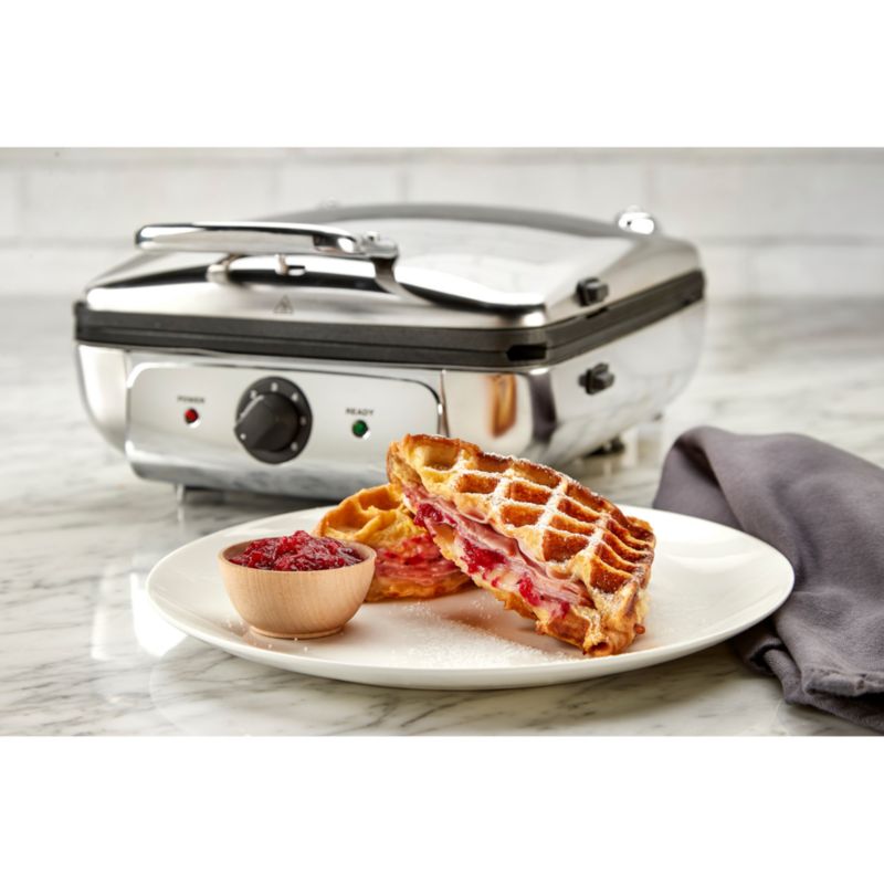 All-Clad ® 4-Slice Stainless Steel Waffle Maker with Removable Plates - image 2 of 12