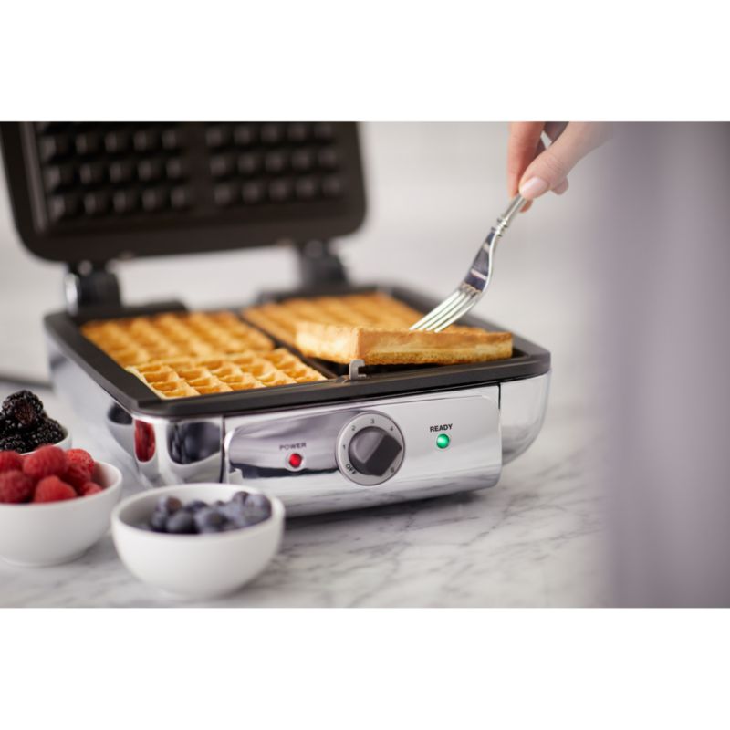 All-Clad ® 4-Slice Stainless Steel Waffle Maker with Removable Plates - image 1 of 12