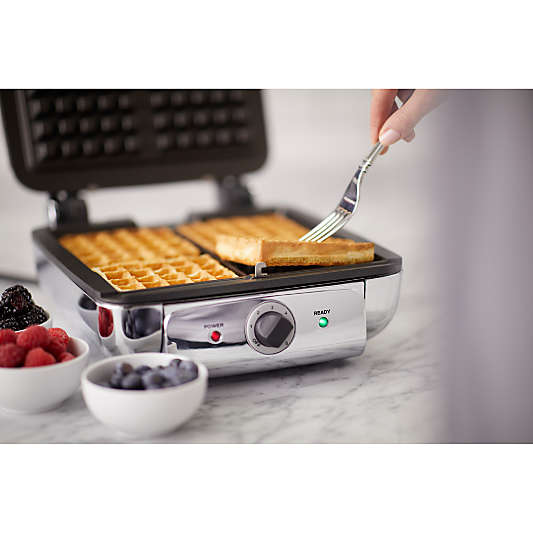 All-Clad ® 4-Slice Stainless Steel Waffle Maker with Removable Plates