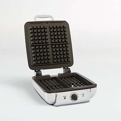 View All-Clad ® 4-Slice Stainless Steel Waffle Maker with Removable Plates details