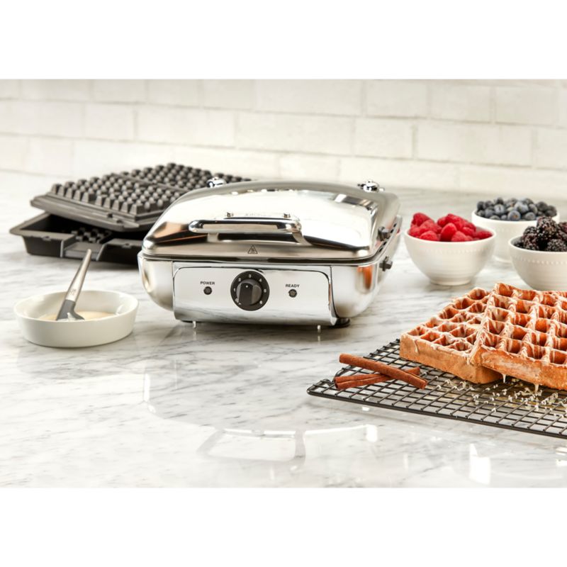 All-Clad ® 4-Slice Stainless Steel Waffle Maker with Removable Plates - image 9 of 12