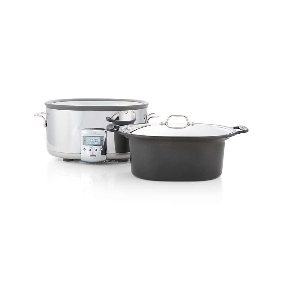 Crate&Barrel AllClad © 7Quart Deluxe Slow Cooker with Aluminum Insert