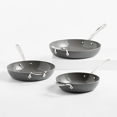 View All-Clad ® Curated Ceramic Nonstick 8.5", 10.5" and 12" Fry Pans Set details