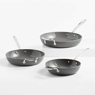 All-Clad ® Curated Ceramic Non-Stick 8.5", 10.5" and 12" Fry Pans Set