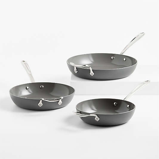 All-Clad ® Curated Ceramic Non-Stick 8.5", 10.5" and 12" Fry Pans Set