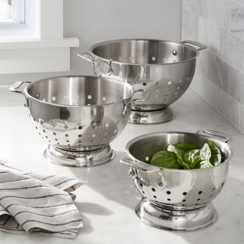 AllClad Stainless Steel Colanders Crate & Barrel