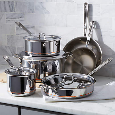 hybrid non-stick onyx cookware™ 8-pcs mixed cookware set