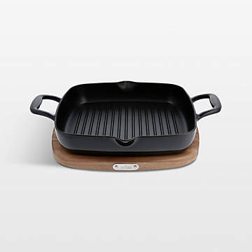 Crate&Barrel Staub 12 Square Grill Pan Cherry