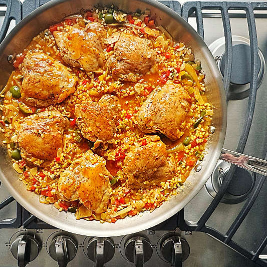 All-Clad D3 Stainless 14" Fry Pan with Lid