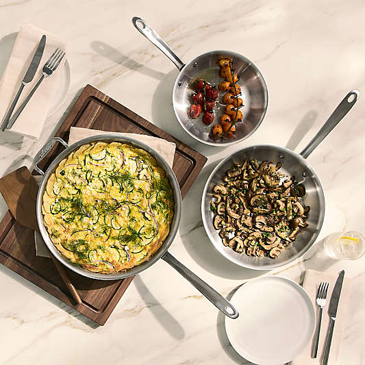 All-Clad ® D3 Curated Stainless Steel 8", 10" and 12" Fry Pan Set