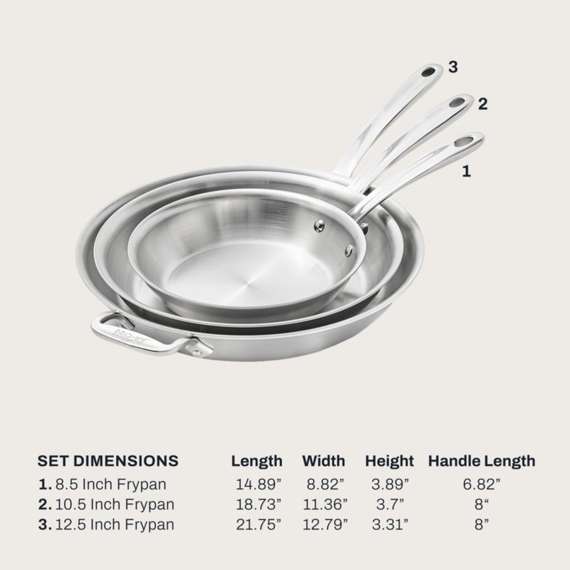 All-Clad ® D3 Curated Stainless Steel 8", 10" and 12" Fry Pan Set - image 6 of 10