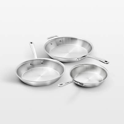 All-Clad ® D3 Curated Stainless Steel 8", 10" and 12" Fry Pan Set