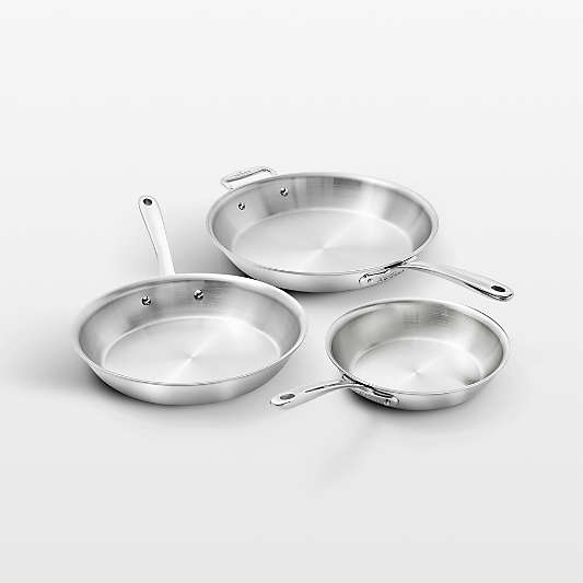 All-Clad ® D3 Curated Stainless Steel 8", 10" and 12" Fry Pan Set