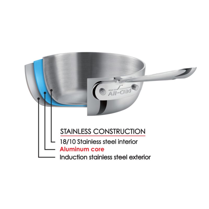 All-Clad ® d3 Curated 4-Quart Sauteuse Pan with Lid - image 10 of 13