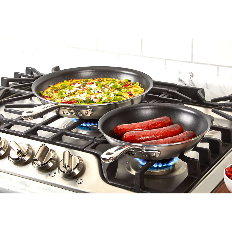 All-Clad D3 Nonstick 2 Piece 8 & 10 Inch Fry Pan Set