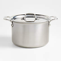 All-Clad D3 Curated 3-ply Stainless Steel 5.5-Qt. Stockpot + Reviews | Crate & Barrel
