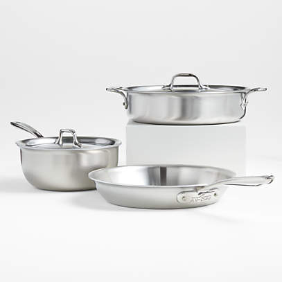 All-Clad D3™ Stainless Steel 5 Piece Cookware Set & Reviews