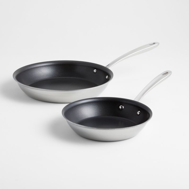 All-Clad Stainless Steel D3 Compact 8.5 and 10.5 inch Fry-Pan Set
