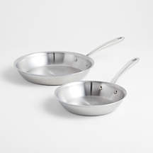 All-Clad D3 Curated Stainless Steel 8" and 10" Fry Pans Set + Reviews | Crate & Barrel