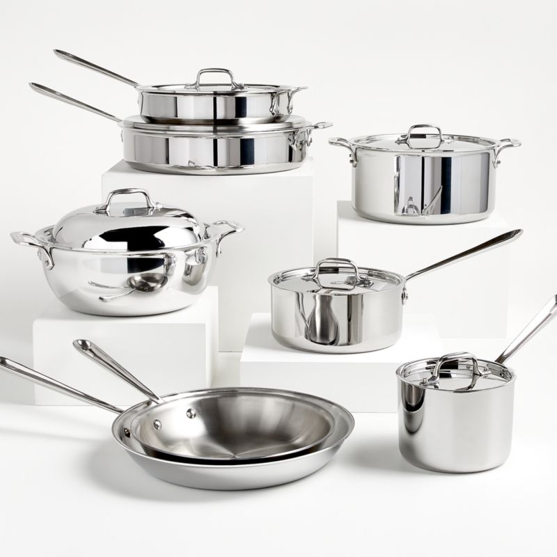 14-Piece BD5 Stainless Steel Cookware Set I All-Clad