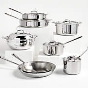 All-Clad D3 Stainless 3-ply Bonded Cookware Set, Nonstick · 10 Piece Set