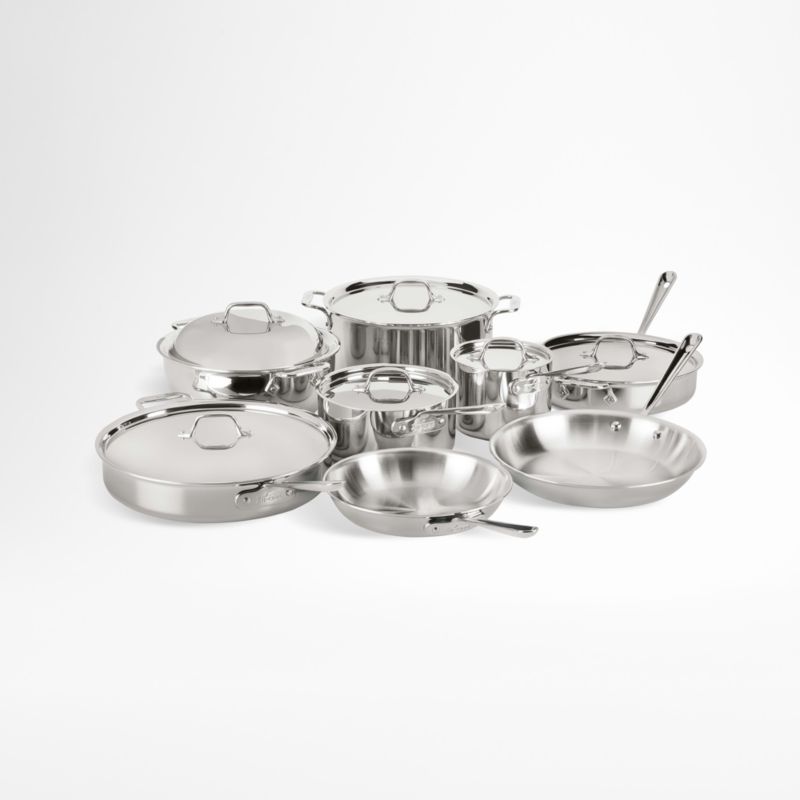 All-Clad ® d3 Stainless 14-Piece Cookware Set with Bonus - image 1 of 12