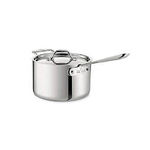 D3 Stainless 3-ply Bonded Cookware, Butter Warmer with pour lip, 0.5 quart