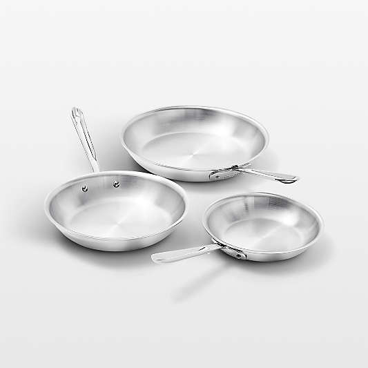 All-Clad ® D3 Stainless Steel 8", 10" and 12" Fry Pan Set