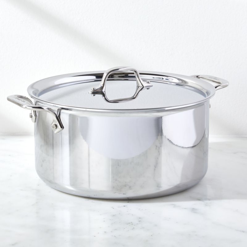 KitchenAid 8qt Stainless Steel Stock Pot Light Silver