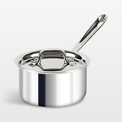View All-Clad ® D3 Stainless Steel 1.5-Qt. Saucepan with Lid details