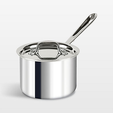 View All-Clad ® D3 Stainless Steel 2-Qt. Saucepan with Lid details
