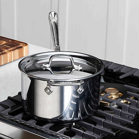 All-Clad ® D3 Stainless Steel 4-Qt. Saucepan with Lid