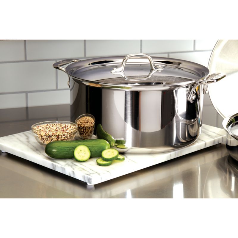 All-Clad © d3 Stainless Steel 8-Quart Stockpot with Lid