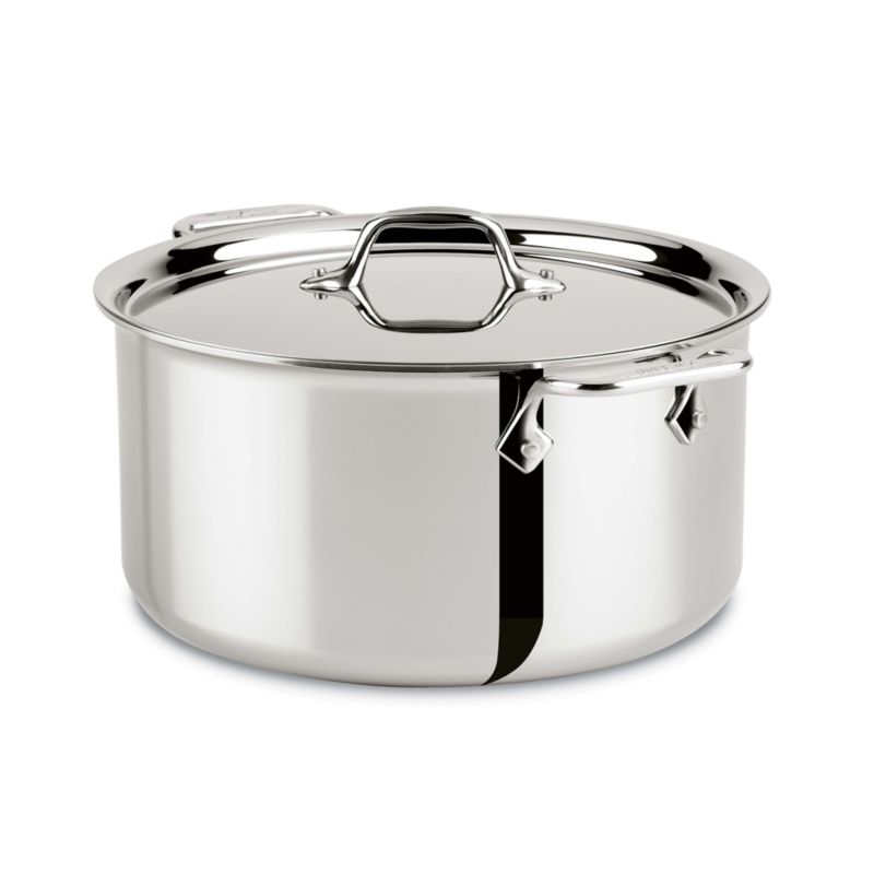 All-Clad © d3 Stainless Steel 8-Quart Stockpot with Lid