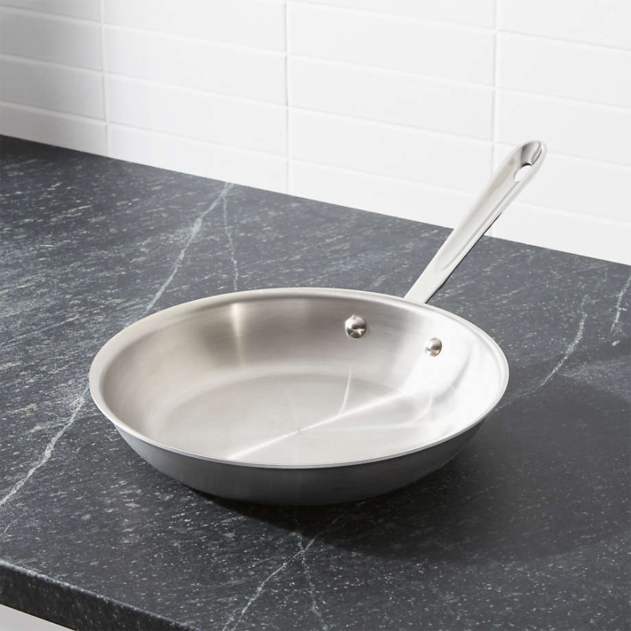All-Clad d5 10" Brushed Stainless Steel Fry Pan + Reviews | Crate & Barrel