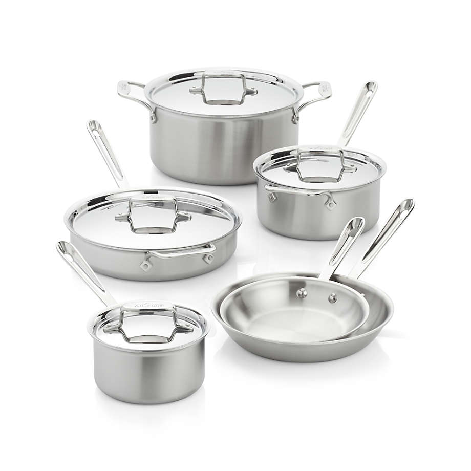 All-Clad d5 Brushed Stainless Steel 10-Piece Cookware Set with Bonus +  Reviews